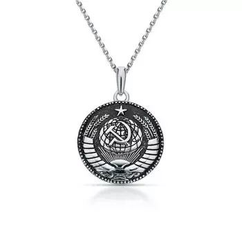 Серебряное шейное украшение с эмалью