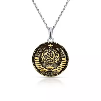 Серебряное шейное украшение с эмалью