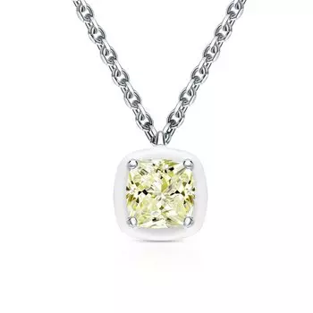 Серебряное шейное украшение с эмалью и фианитами