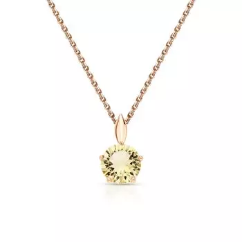 Серебряное шейное украшение с цитринами природными