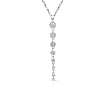 Серебряное шейное украшение с фианитами