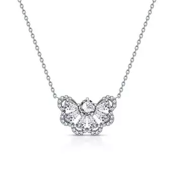 Серебряное шейное украшение с фианитами