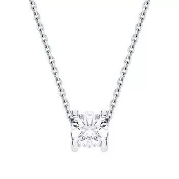 Серебряное шейное украшение с фианитами