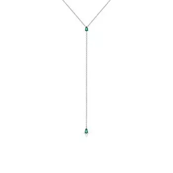 Серебряное шейное украшение с фианитами