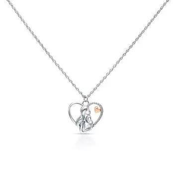 Серебряное шейное украшение с фианитами