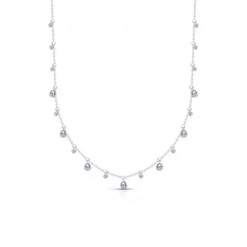 Серебряное шейное украшение с фианитами