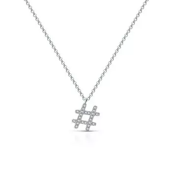 Серебряное шейное украшение с фианитами