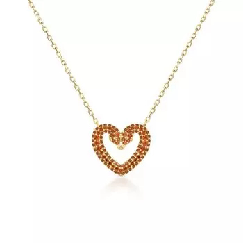 Серебряное шейное украшение с фианитами