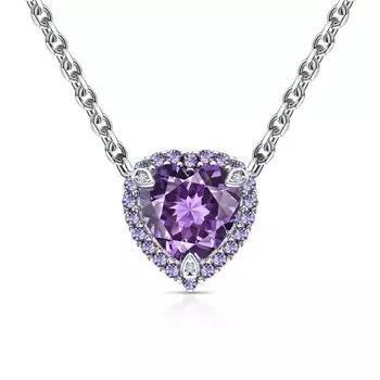 Серебряное шейное украшение с фианитами