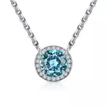 Серебряное шейное украшение с фианитами