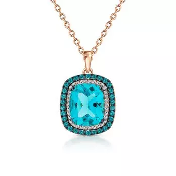 Серебряное шейное украшение с фианитами