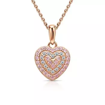 Серебряное шейное украшение с фианитами