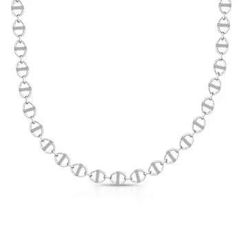 Серебряное шейное украшение с фианитами