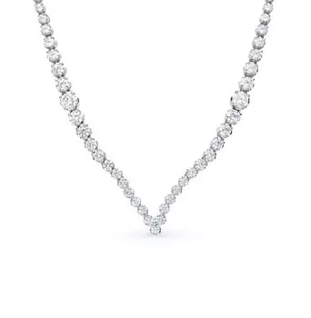 Серебряное шейное украшение с фианитами