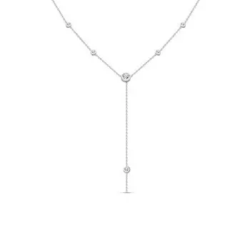 Серебряное шейное украшение с фианитами