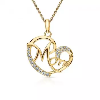 Серебряное шейное украшение с фианитами