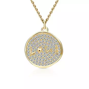 Серебряное шейное украшение с фианитами