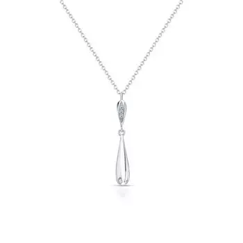 Серебряное шейное украшение с фианитами