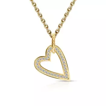 Серебряное шейное украшение с фианитами