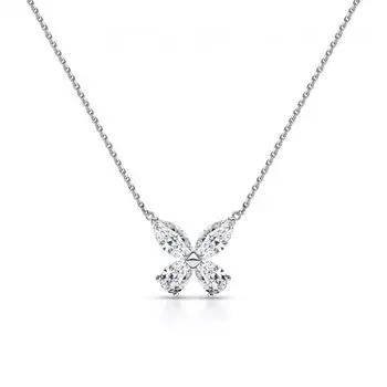 Серебряное шейное украшение с фианитами