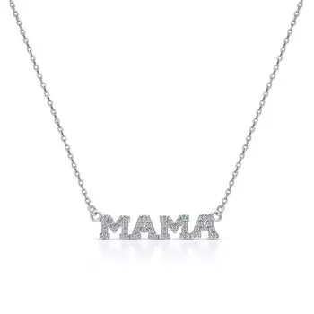 Серебряное шейное украшение с фианитами