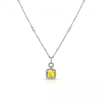 Серебряное шейное украшение с фианитами