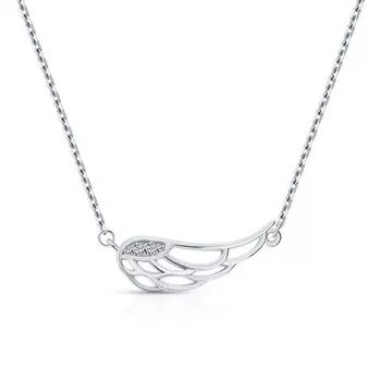 Серебряное шейное украшение с фианитами