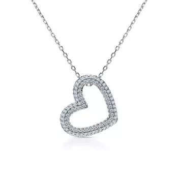 Серебряное шейное украшение с фианитами