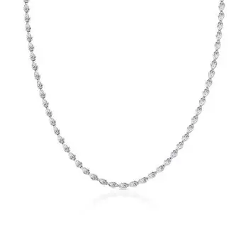 Серебряное шейное украшение с фианитами