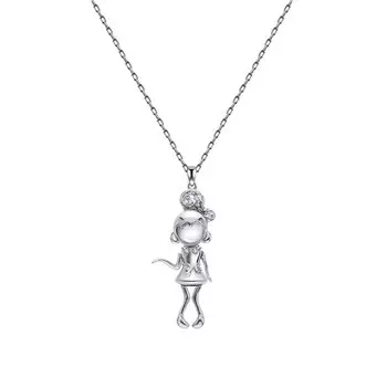 Серебряное шейное украшение с фианитами