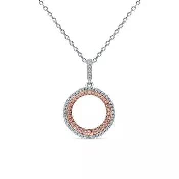 Серебряное шейное украшение с фианитами