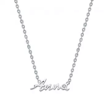 Серебряное шейное украшение с фианитами