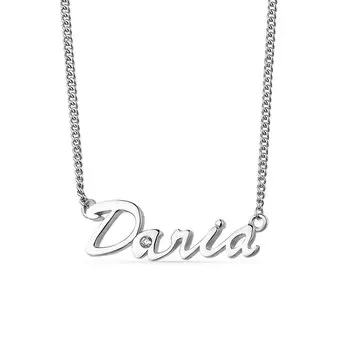 Серебряное шейное украшение с фианитами