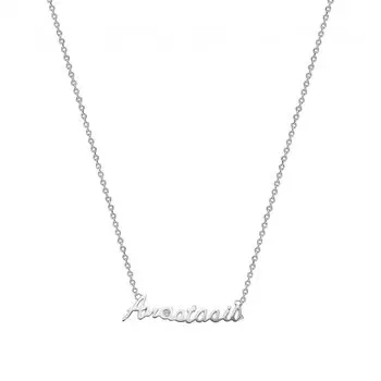 Серебряное шейное украшение с фианитами