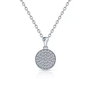 Серебряное шейное украшение с фианитами