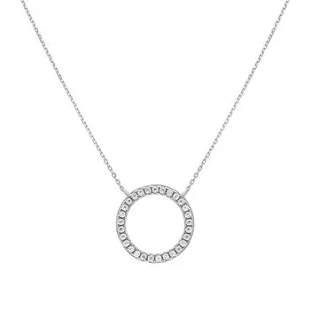 Серебряное шейное украшение с фианитами