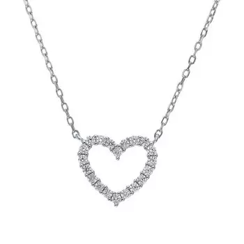 Серебряное шейное украшение с фианитами