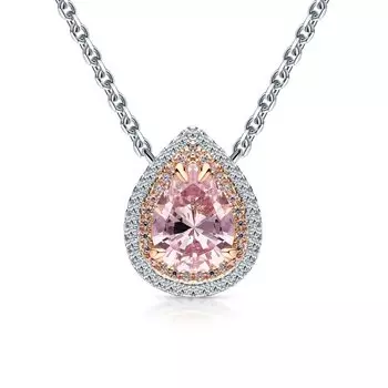 Серебряное шейное украшение с фианитами