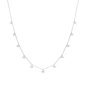 Серебряное шейное украшение с фианитами