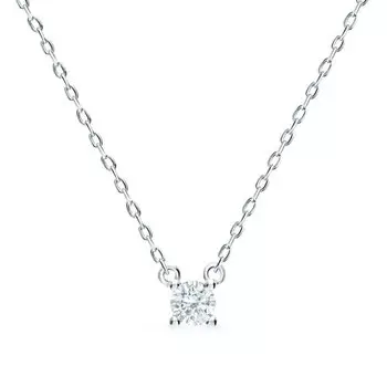 Серебряное шейное украшение с фианитами