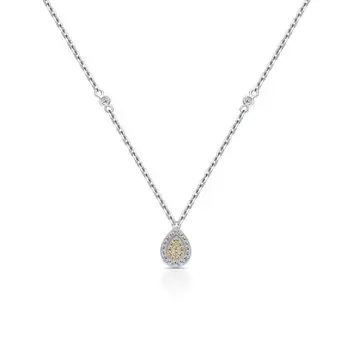 Серебряное шейное украшение с фианитами