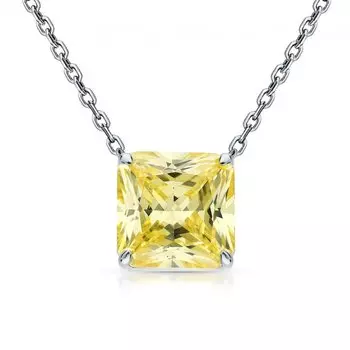 Серебряное шейное украшение с фианитами