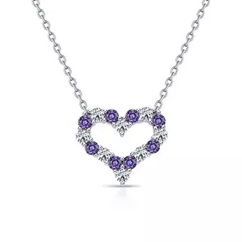 Серебряное шейное украшение с фианитами