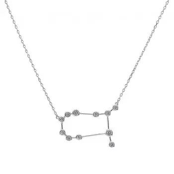 Серебряное шейное украшение с фианитами