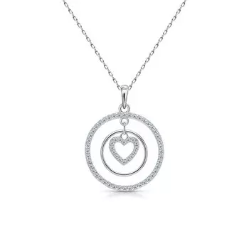 Серебряное шейное украшение с фианитами