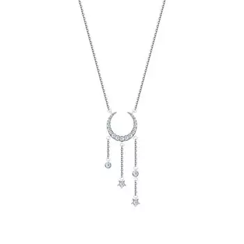 Серебряное шейное украшение с фианитами