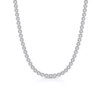 Серебряное шейное украшение с фианитами