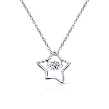 Серебряное шейное украшение с фианитами