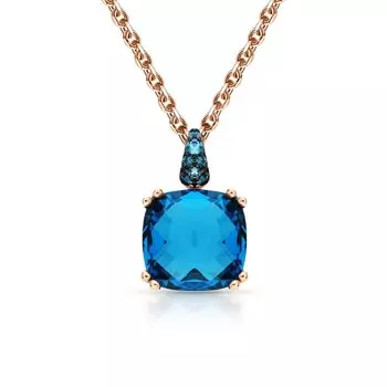 Серебряное шейное украшение с фианитами