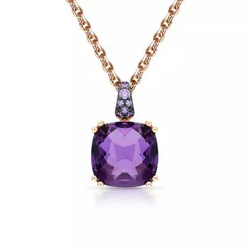 Серебряное шейное украшение с фианитами